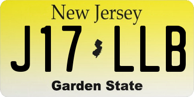 NJ license plate J17LLB