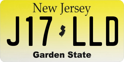 NJ license plate J17LLD