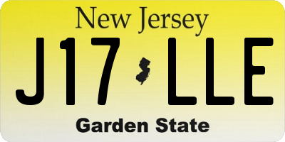 NJ license plate J17LLE