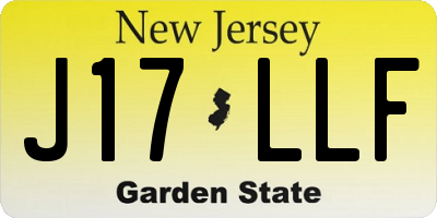 NJ license plate J17LLF