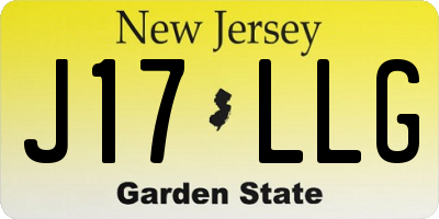 NJ license plate J17LLG