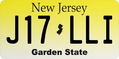 NJ license plate J17LLI