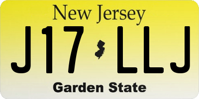 NJ license plate J17LLJ