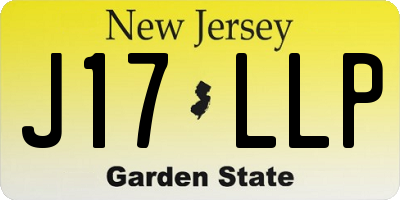 NJ license plate J17LLP
