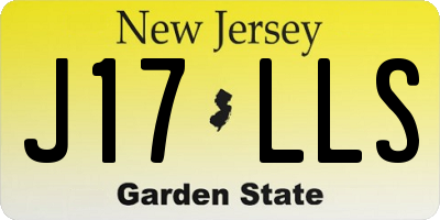 NJ license plate J17LLS