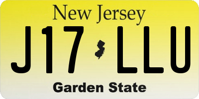 NJ license plate J17LLU