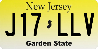 NJ license plate J17LLV