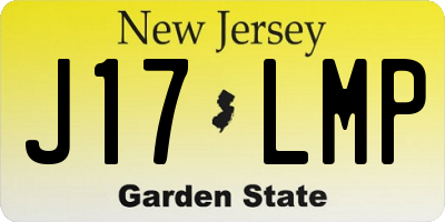 NJ license plate J17LMP
