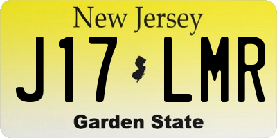 NJ license plate J17LMR