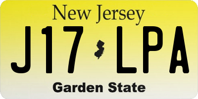 NJ license plate J17LPA