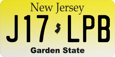 NJ license plate J17LPB