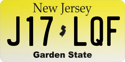 NJ license plate J17LQF