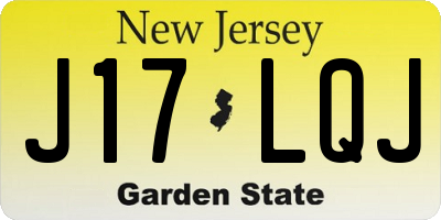 NJ license plate J17LQJ