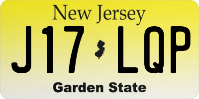 NJ license plate J17LQP