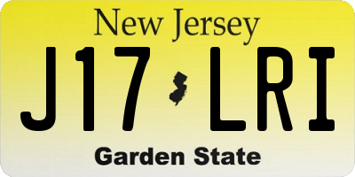 NJ license plate J17LRI