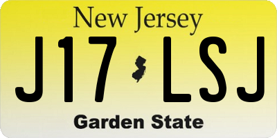 NJ license plate J17LSJ