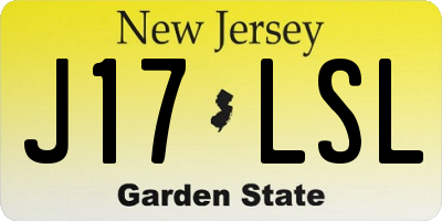 NJ license plate J17LSL