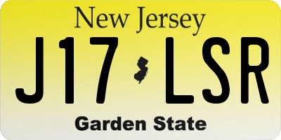 NJ license plate J17LSR