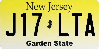 NJ license plate J17LTA
