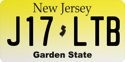 NJ license plate J17LTB