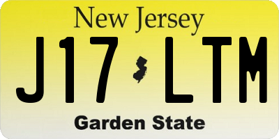NJ license plate J17LTM