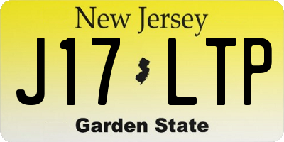 NJ license plate J17LTP