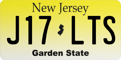 NJ license plate J17LTS