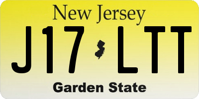 NJ license plate J17LTT
