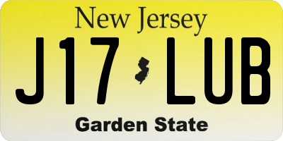 NJ license plate J17LUB