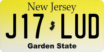 NJ license plate J17LUD