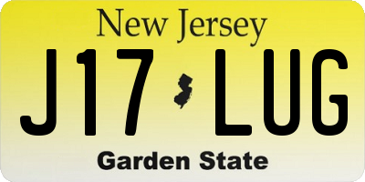 NJ license plate J17LUG
