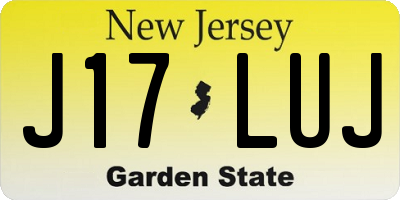 NJ license plate J17LUJ