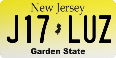 NJ license plate J17LUZ
