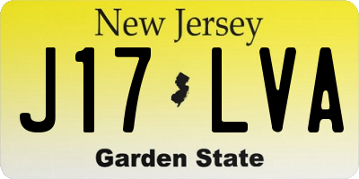 NJ license plate J17LVA