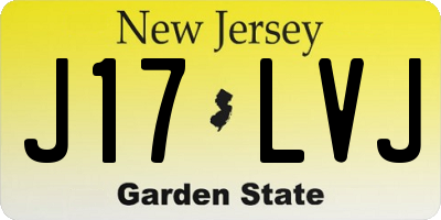 NJ license plate J17LVJ