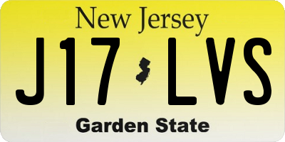 NJ license plate J17LVS