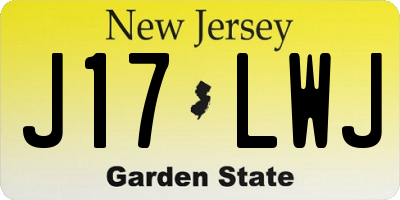 NJ license plate J17LWJ
