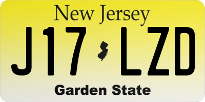 NJ license plate J17LZD