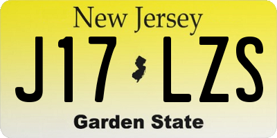 NJ license plate J17LZS