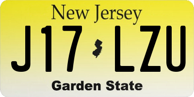 NJ license plate J17LZU