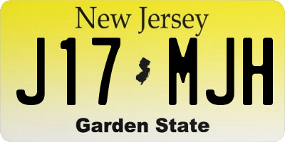 NJ license plate J17MJH