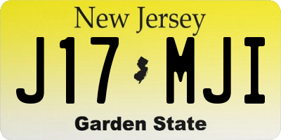 NJ license plate J17MJI