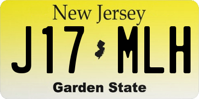 NJ license plate J17MLH