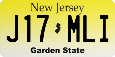 NJ license plate J17MLI
