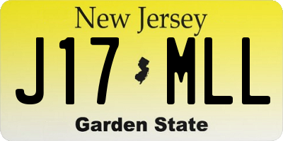 NJ license plate J17MLL