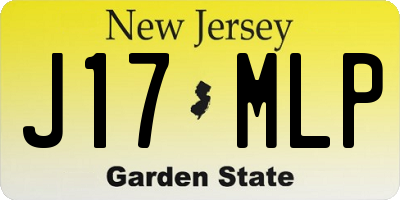 NJ license plate J17MLP