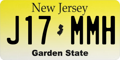 NJ license plate J17MMH