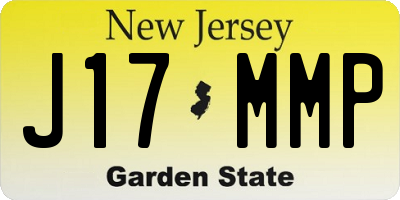 NJ license plate J17MMP