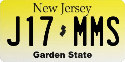 NJ license plate J17MMS