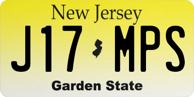 NJ license plate J17MPS